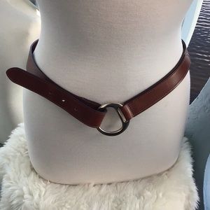 Tommy Bahamas Italy O-ring Leather and Brass Belt Size S